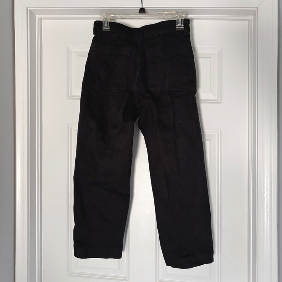 Everlane Cropped Straight Regular Pant Size 4 in Black - Picture 4 of 7